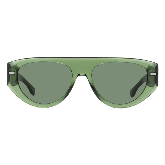 Boss Flat Top Sunglasses 1443S 1EDQT Transparent Green 56mm - Picture 2 of 3